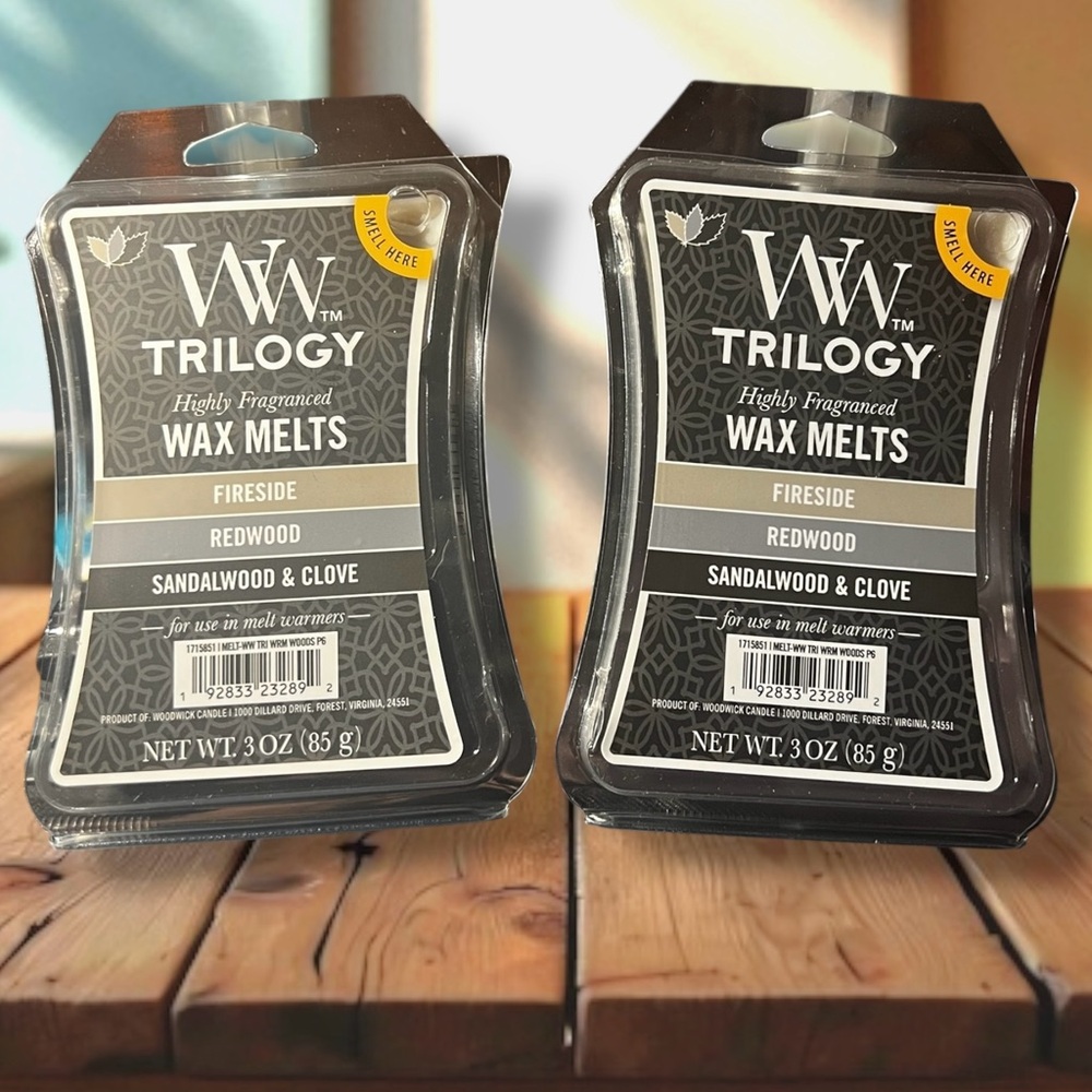 2 WoodWick 6PK Wax Melts Fireside Redwood Sandalwood Same Co. Make Yankee Candle